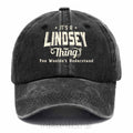 Personalized Lindsey Thing Washed Baseball Cap