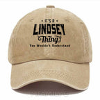 Personalized Lindsey Thing Washed Baseball Cap
