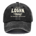 Personalized "It's A Logan Thing" Washed Baseball Cap