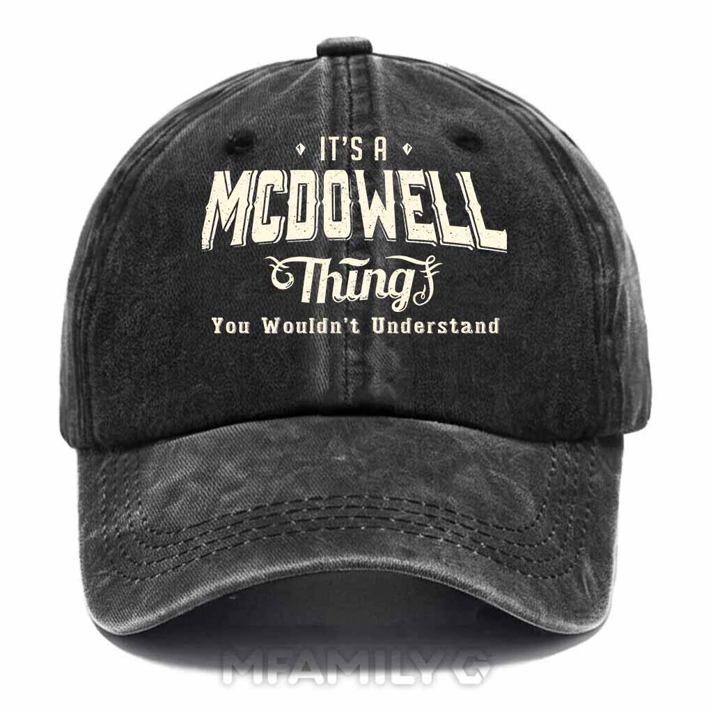 Personalized "It's a McDowell Thing" Washed Baseball Cap