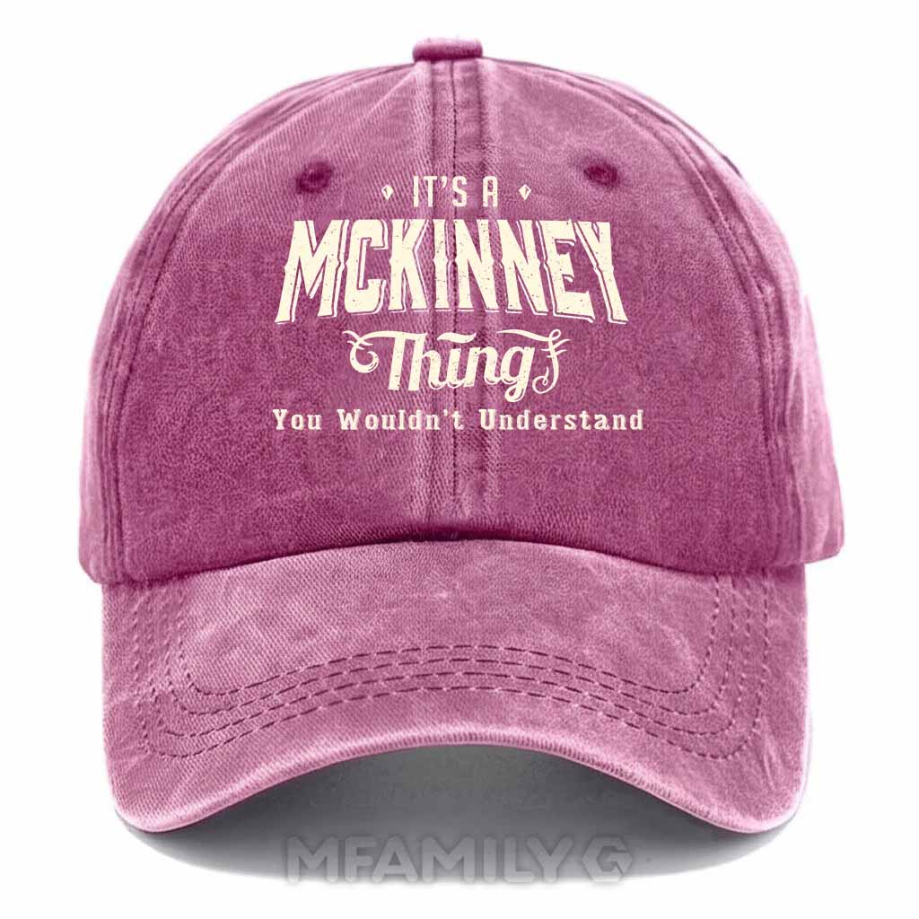 Personalized "McKinney Thing" Vintage Washed Baseball Cap