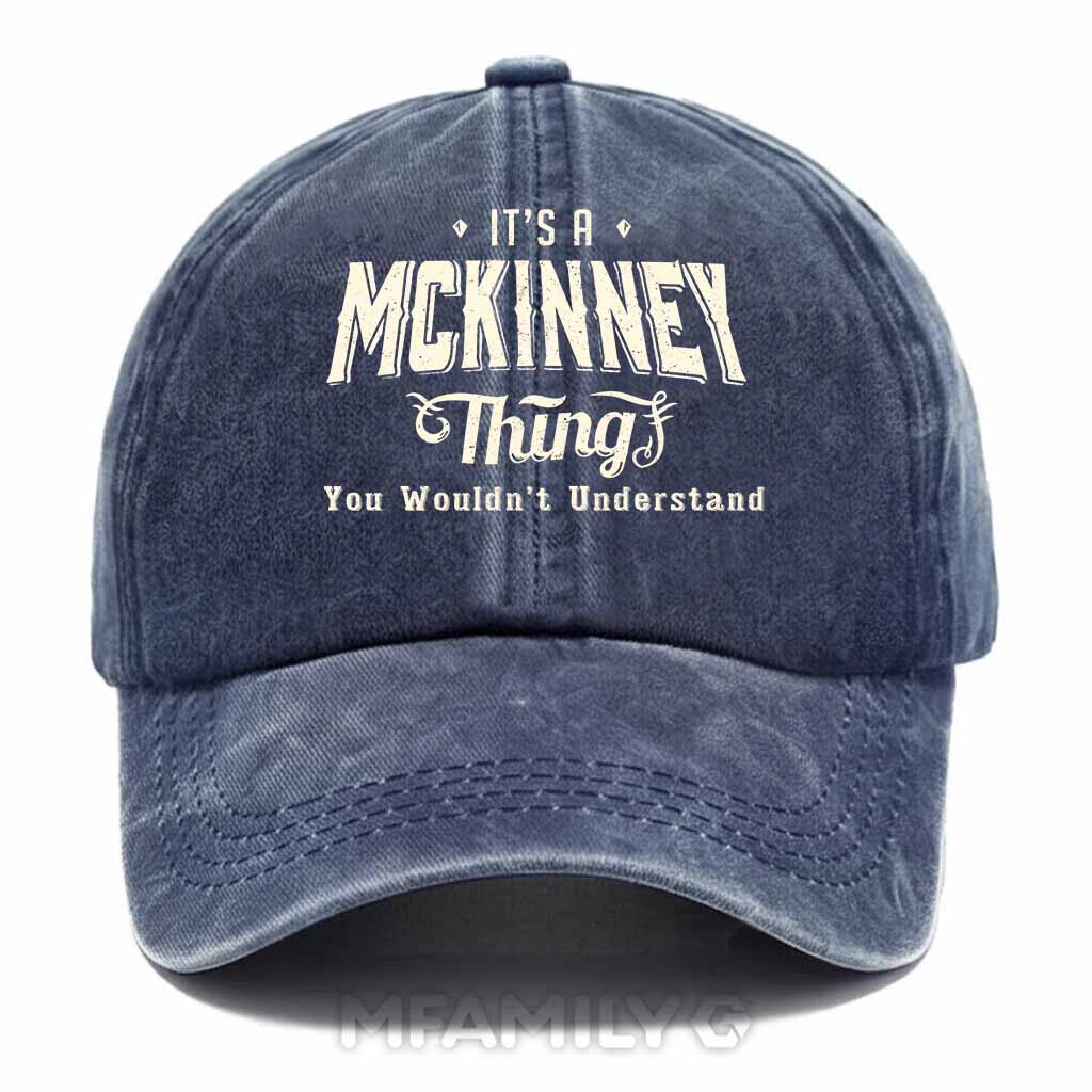 Personalized "McKinney Thing" Vintage Washed Baseball Cap