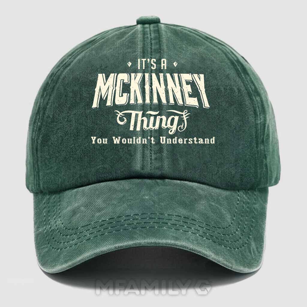 Personalized "McKinney Thing" Vintage Washed Baseball Cap