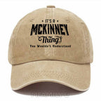 Personalized "McKinney Thing" Vintage Washed Baseball Cap