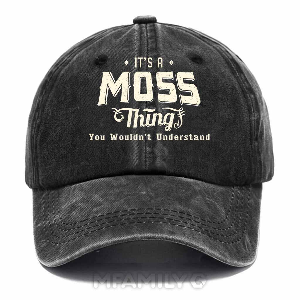 Personalized "Moss Thing" Vintage Washed Baseball Cap