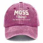 Personalized "Moss Thing" Vintage Washed Baseball Cap