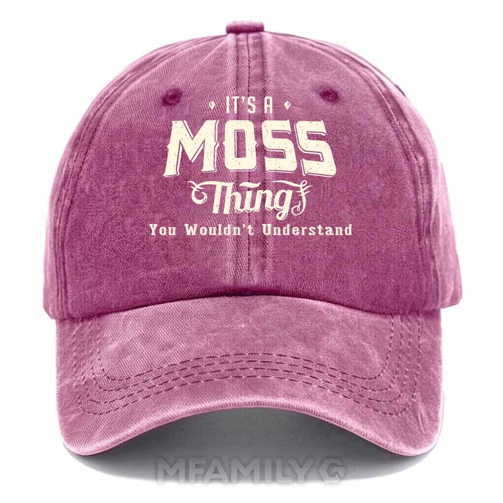 Personalized "Moss Thing" Vintage Washed Baseball Cap