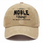 Personalized "Noble Thing" Washed Baseball Cap