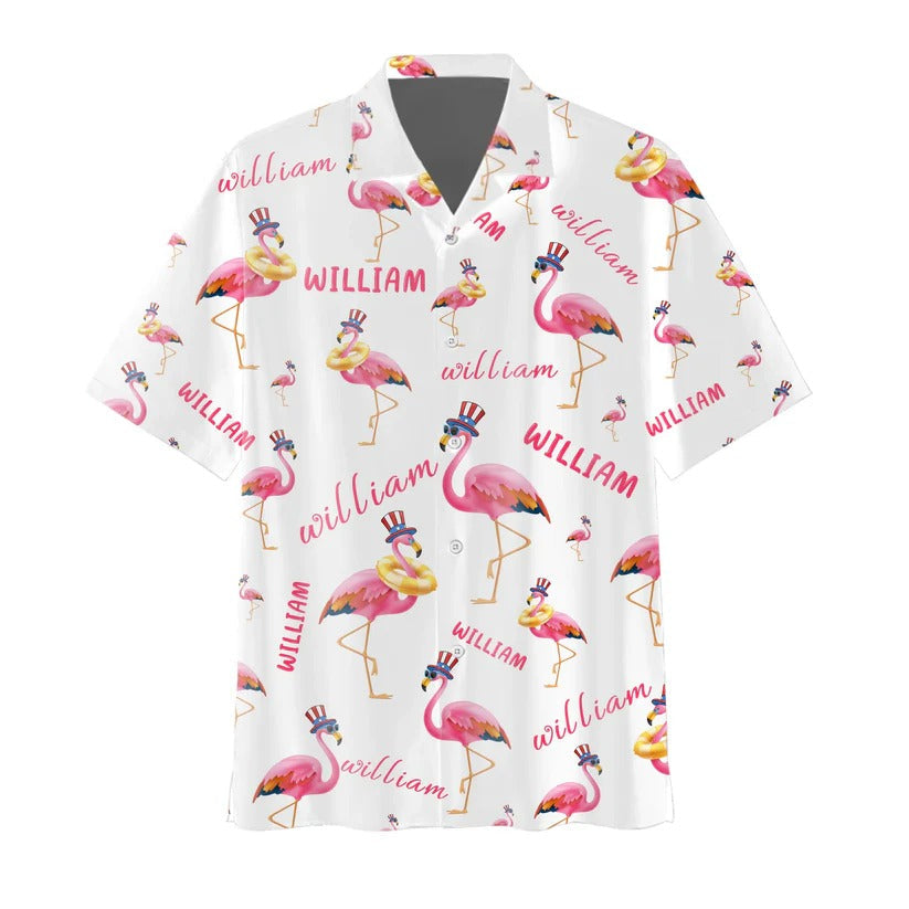 Personalized Williams Tropical Flamingo Hawaiian Shirt