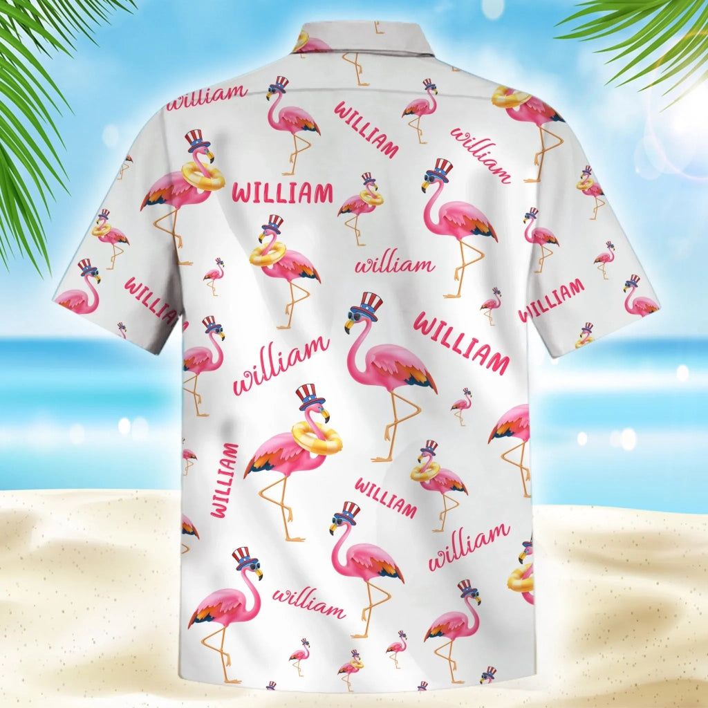 Personalized Williams Tropical Flamingo Hawaiian Shirt