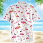 Personalized Williams Tropical Flamingo Hawaiian Shirt