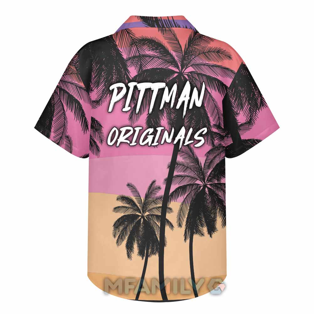 Personalized "Pittman" Tropical Hawaiian Shirt