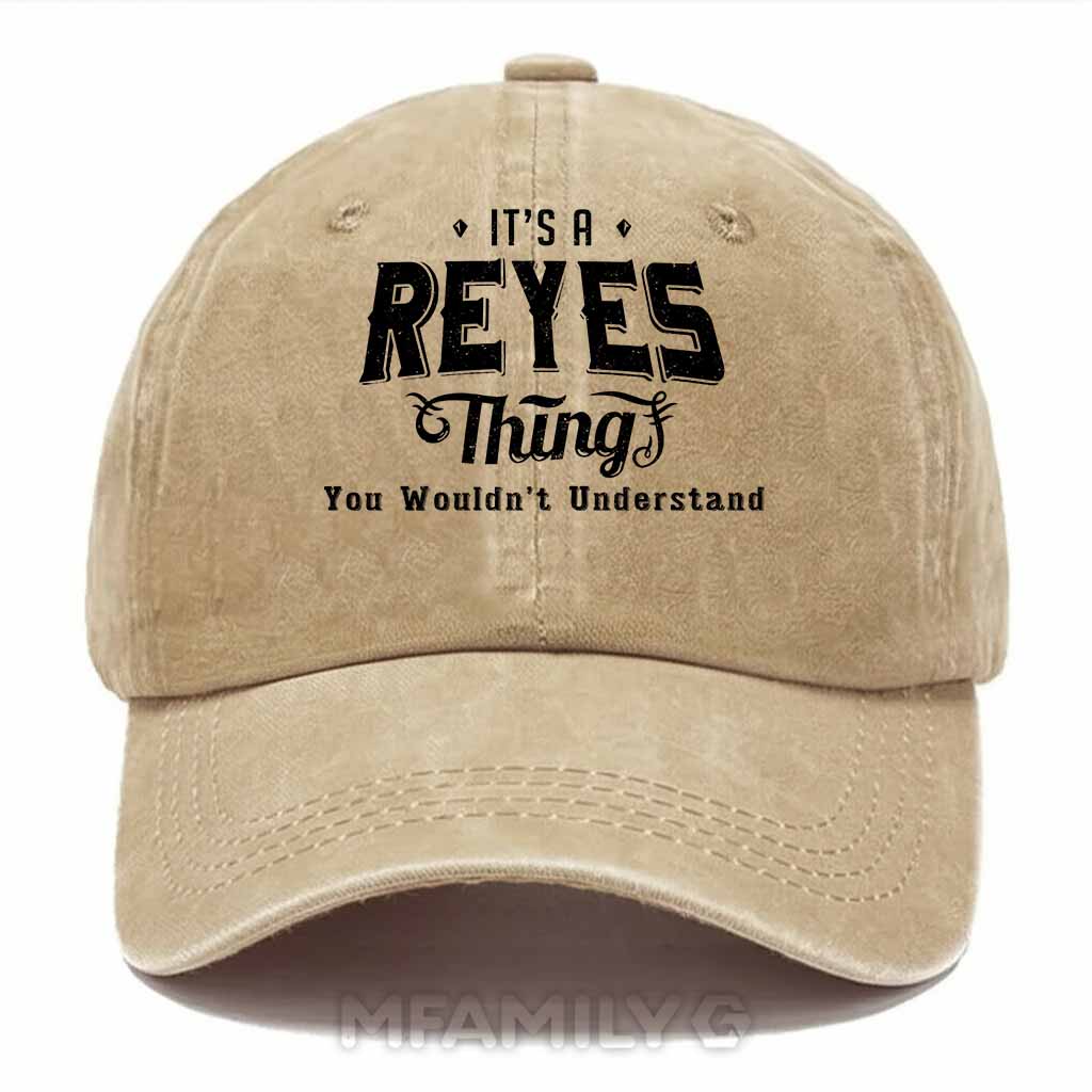 "It's A Reyes Thing" Personalized Washed Baseball Cap