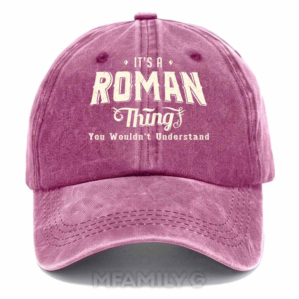 Personalized "Roman Thing" Washed Cotton Baseball Cap