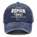 Personalized "Roman Thing" Washed Cotton Baseball Cap