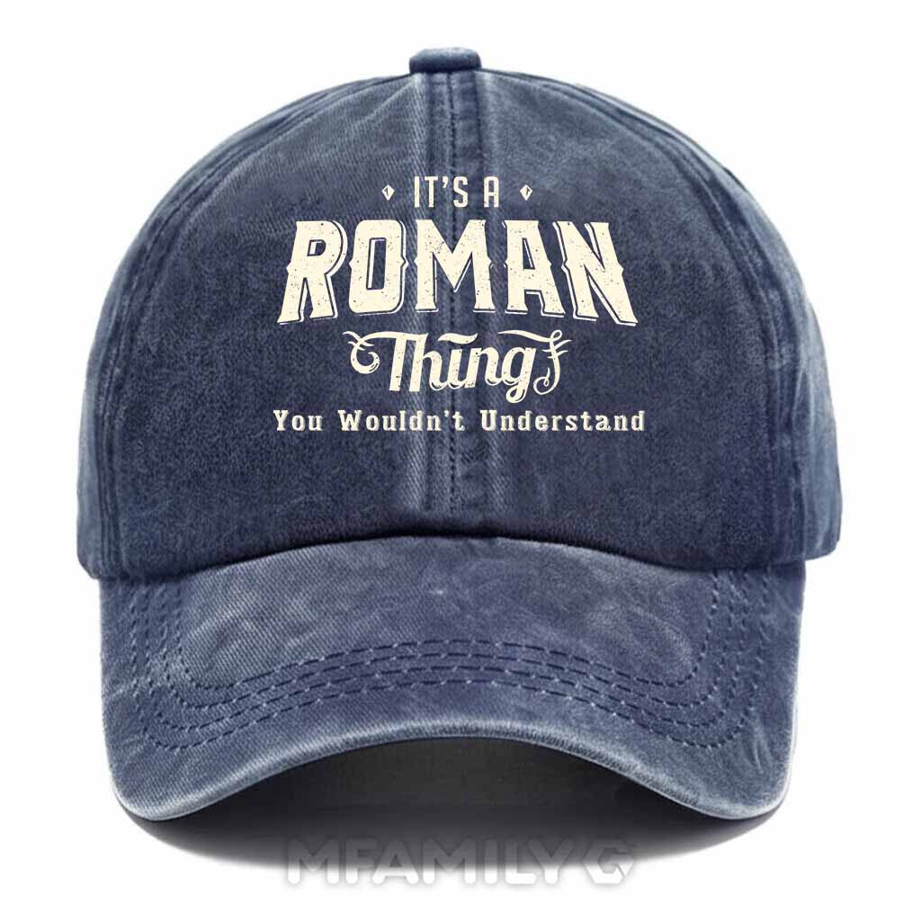 Personalized "Roman Thing" Washed Cotton Baseball Cap
