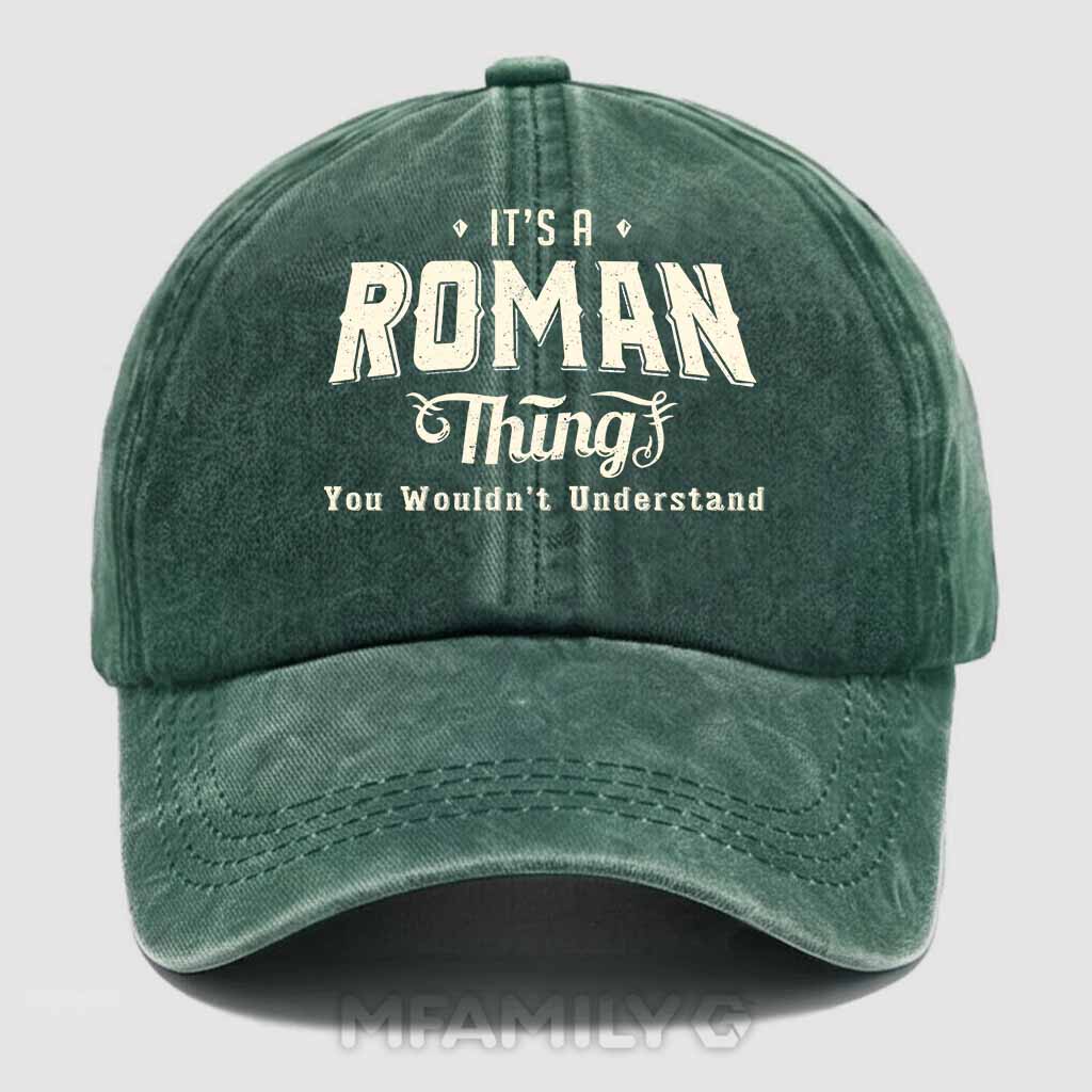 Personalized "Roman Thing" Washed Cotton Baseball Cap
