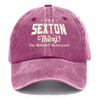 Personalized "It's A Sexton Thing" Washed Baseball Cap
