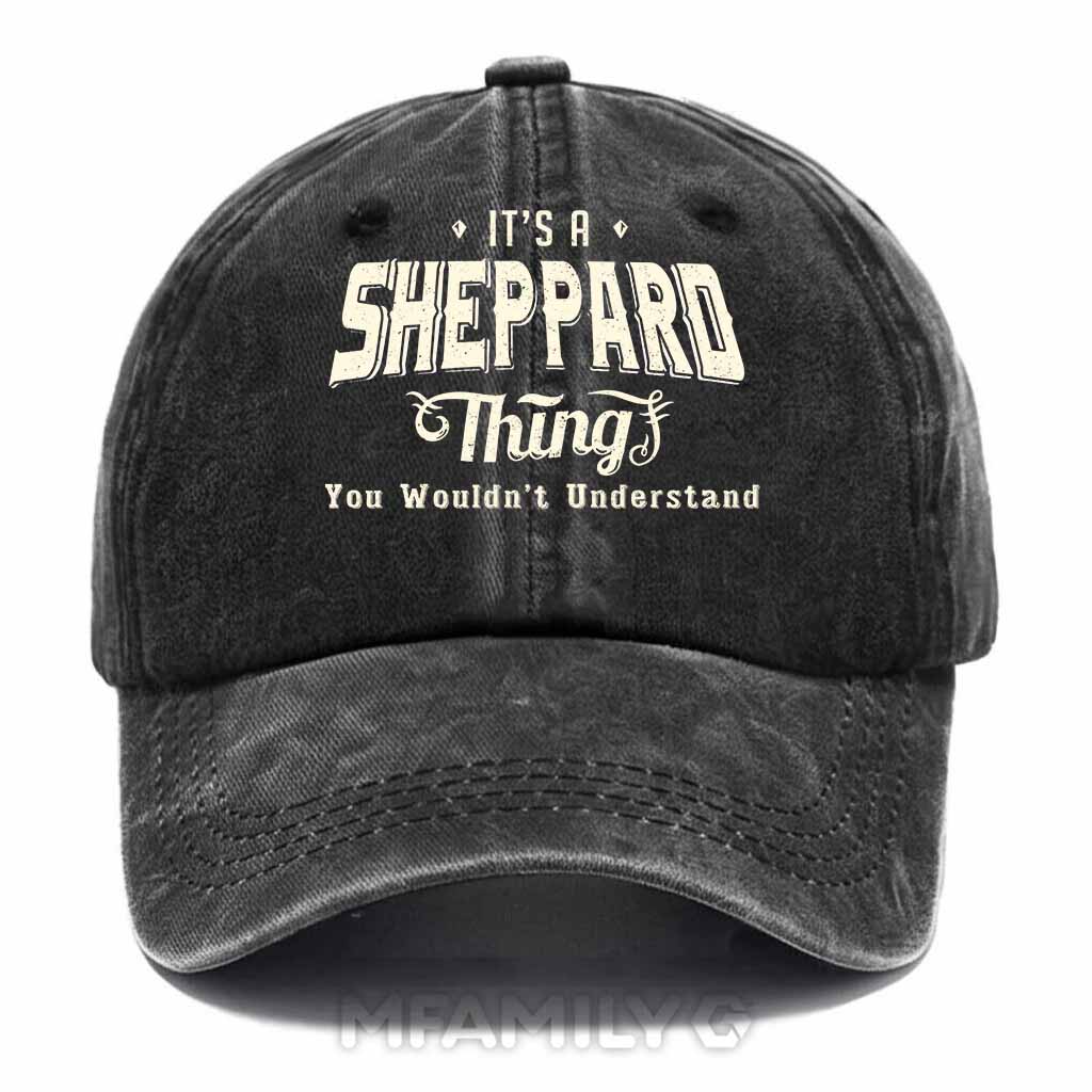 Personalized "It's A Sheppard Thing" Washed Baseball Cap