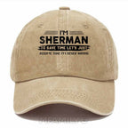 Personalized "Sherman Never Wrong" Washed Baseball Cap