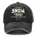 Personalized "Snow Thing" Washed Baseball Cap