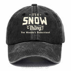 Personalized "Snow Thing" Washed Baseball Cap