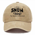 Personalized "Snow Thing" Washed Baseball Cap