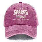 "It's A Sparks Thing" Personalized Washed Baseball Cap