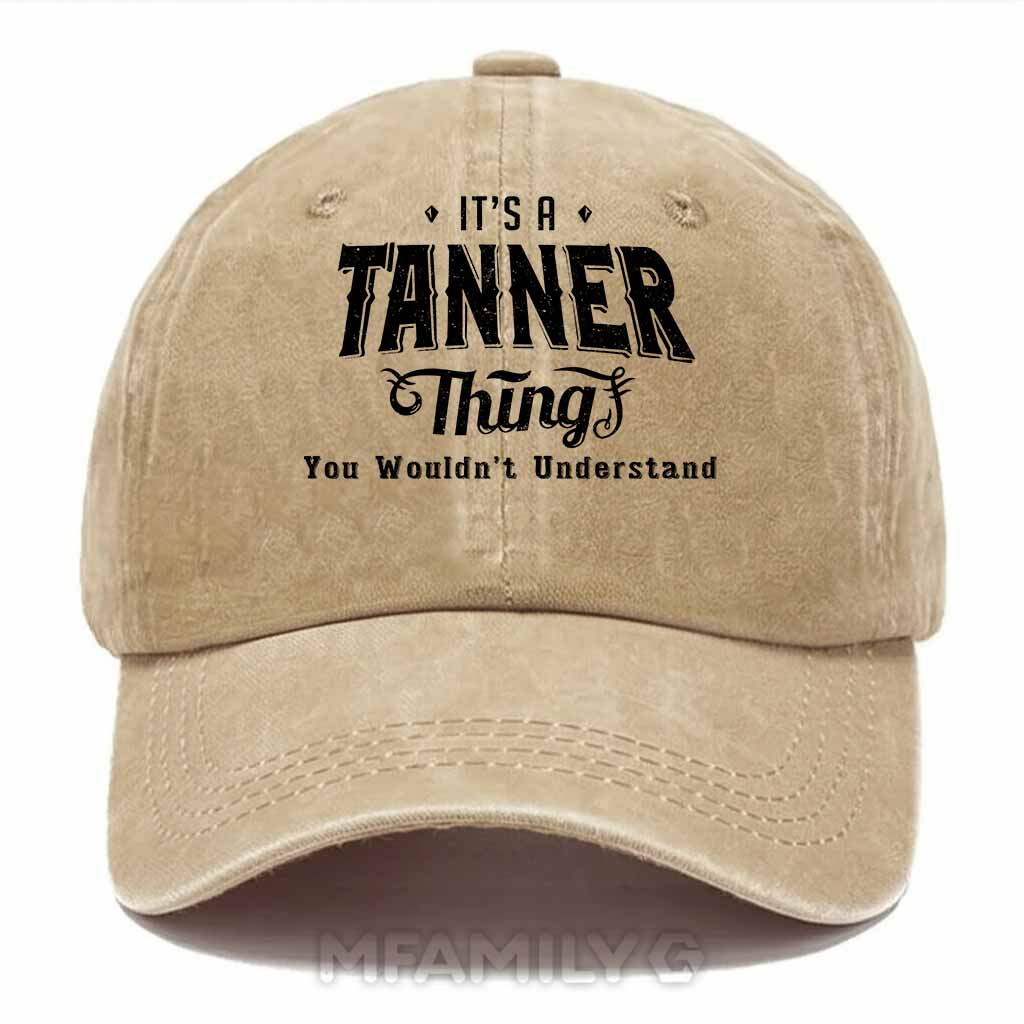 Personalized "It's a Tanner Thing" Washed Baseball Cap