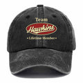 Personalized "Team Hawkins" Washed Cotton Baseball Cap