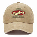 Personalized "Team Hawkins" Washed Cotton Baseball Cap