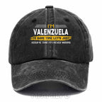 Personalized "Valenzuela Never Wrong" Washed Baseball Cap