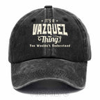 Personalized "It's A Vazquez Thing" Washed Baseball Cap