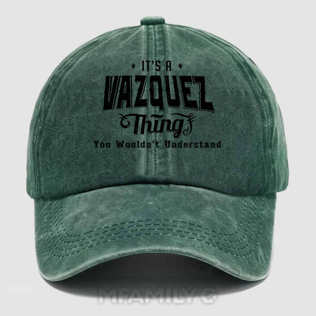 Personalized "It's A Vazquez Thing" Washed Baseball Cap