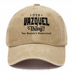 Personalized "It's A Vazquez Thing" Washed Baseball Cap