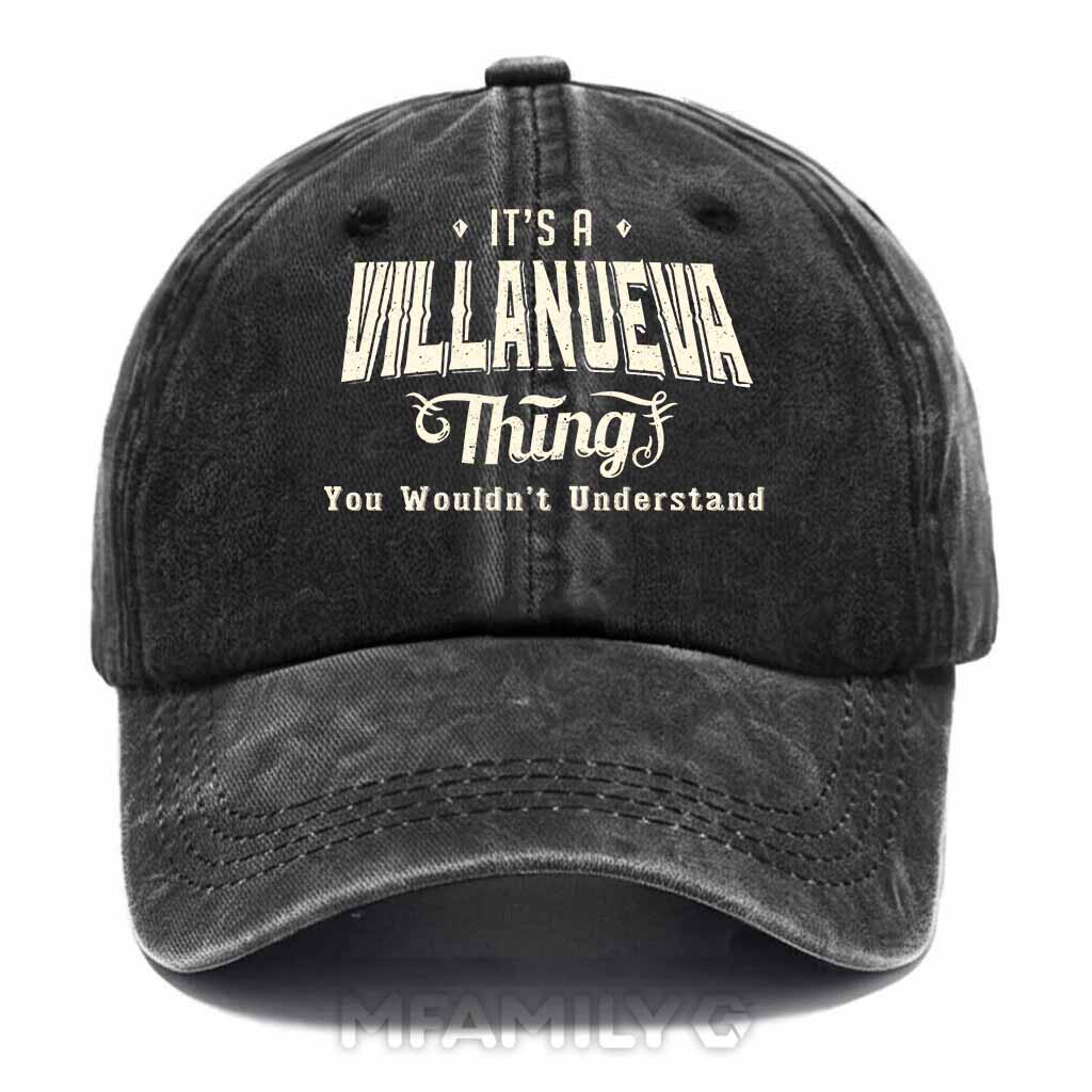 Personalized "It's a Villanueva Thing" Washed Baseball Cap