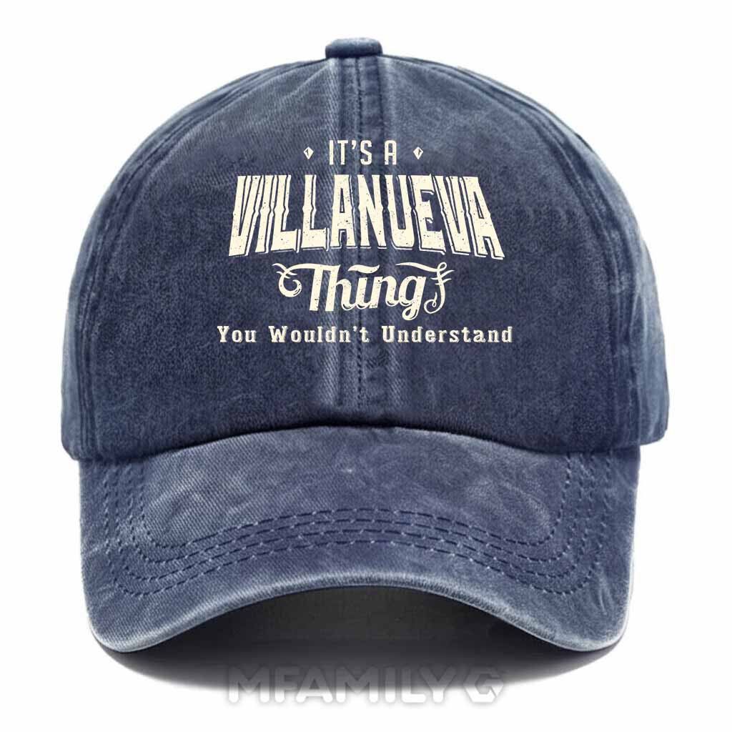 Personalized "It's a Villanueva Thing" Washed Baseball Cap