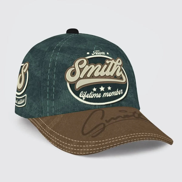 Personalized "Lifetime Member Smith" Vintage Baseball Cap