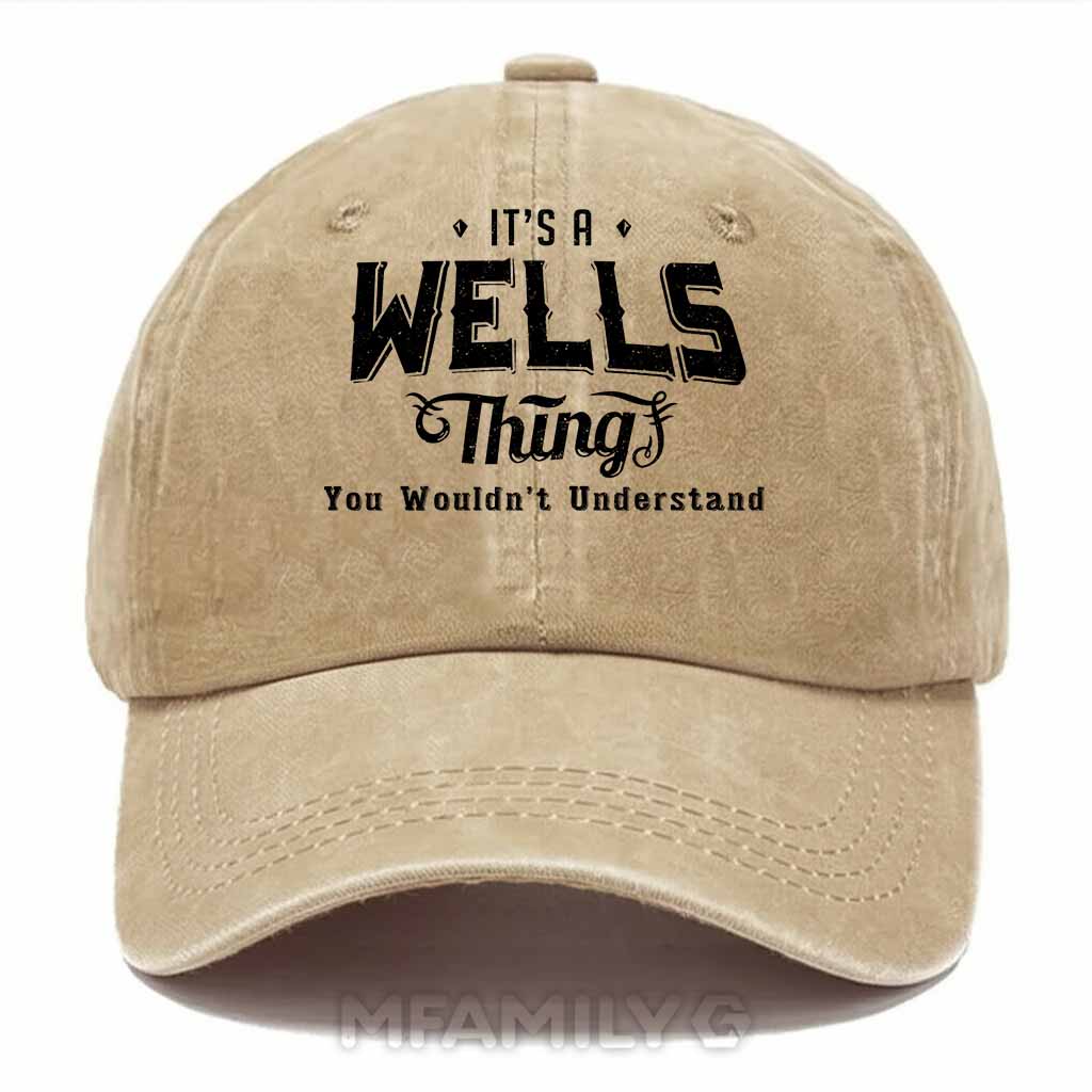 Custom "It's A Wells Thing" Washed Baseball Cap