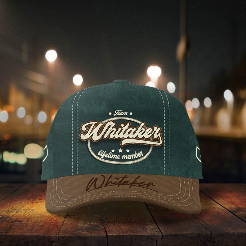 Personalized Whitaker "Lifetime Member" Vintage Baseball Cap