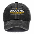 Personalized Woodward "Never Wrong" Washed Baseball Cap