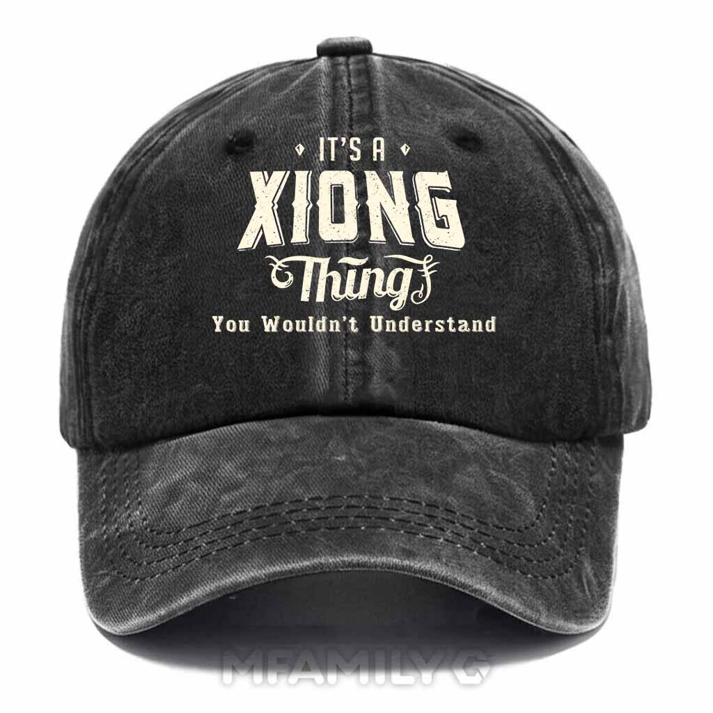 Personalized "It's A Xiong Thing" Washed Baseball Cap