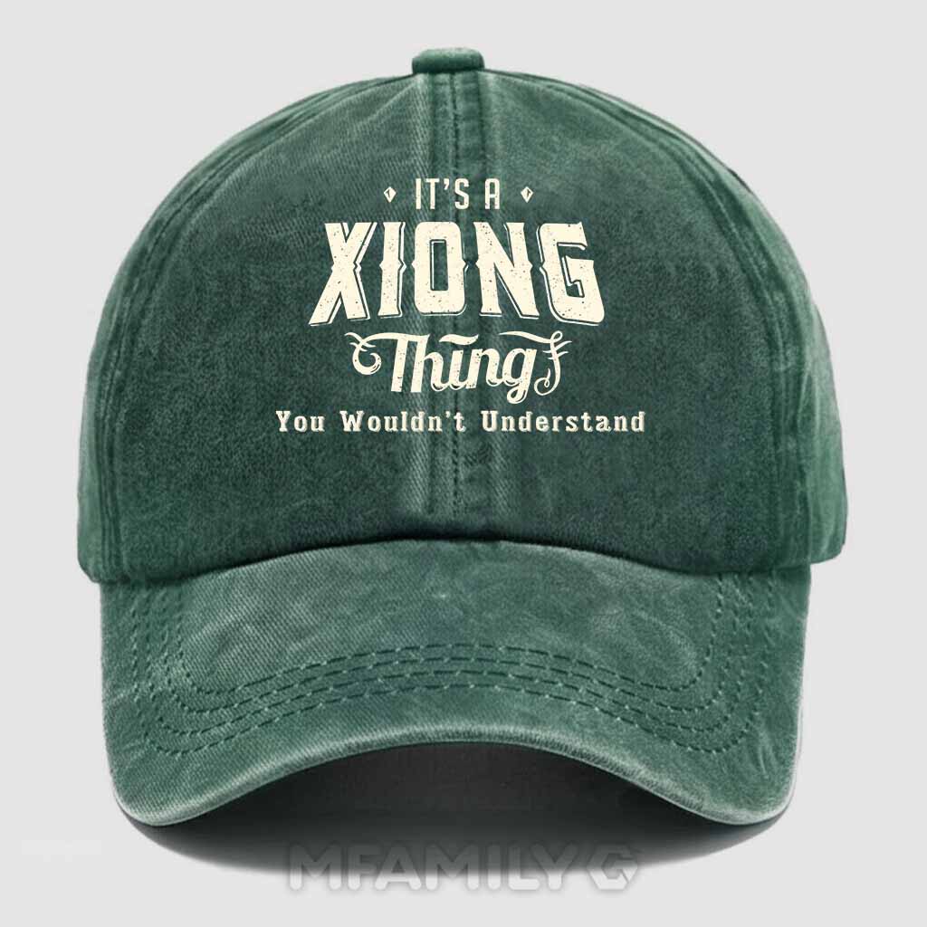 Personalized "It's A Xiong Thing" Washed Baseball Cap