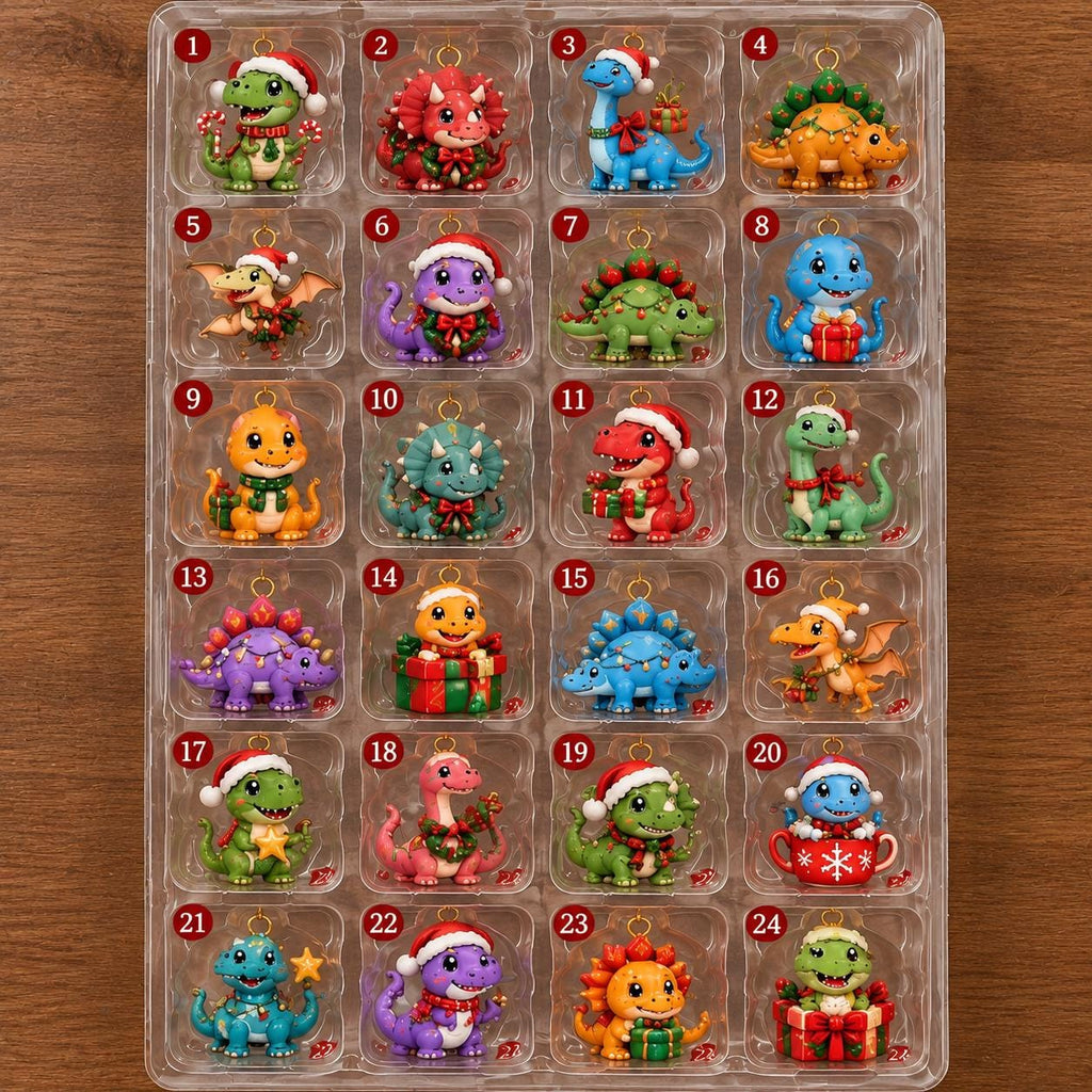 Dinosaur 24-Piece Acrylic Charm Advent Calendar