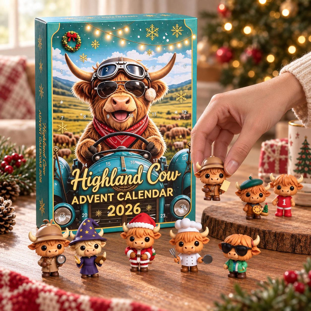 Highland Cow Blind Box 24-Day Christmas Advent Calendar