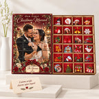 Personalized Couple Photo Wooden Advent Calendar