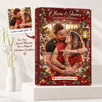 Personalized Couple Photo Wooden Advent Calendar