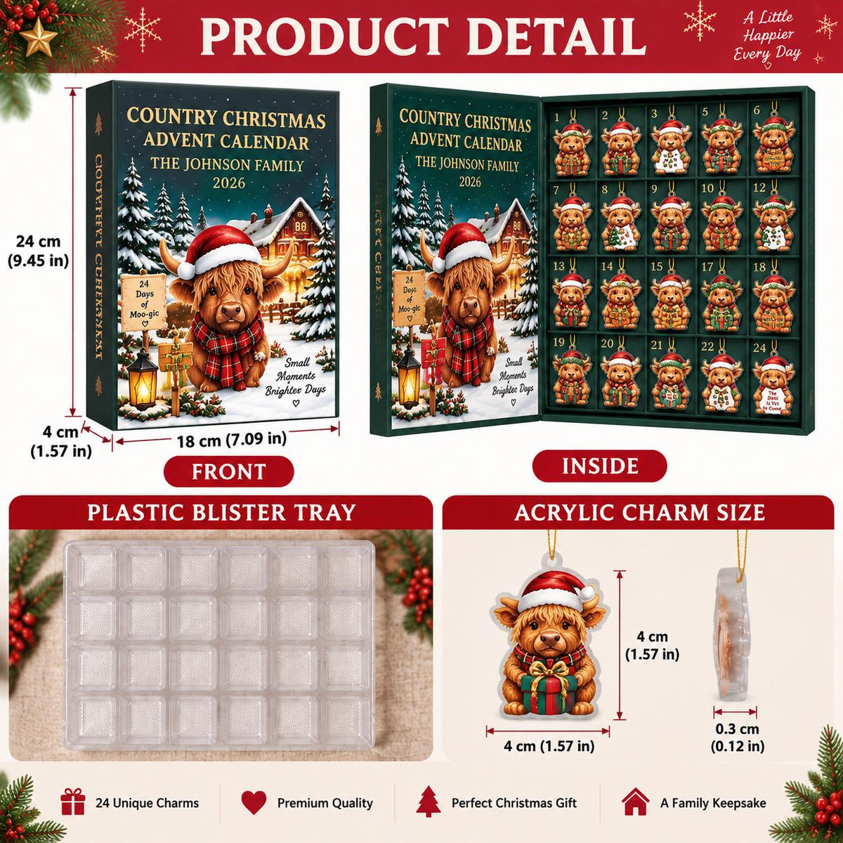 Personalized Fisherman 24-Day Advent Calendar