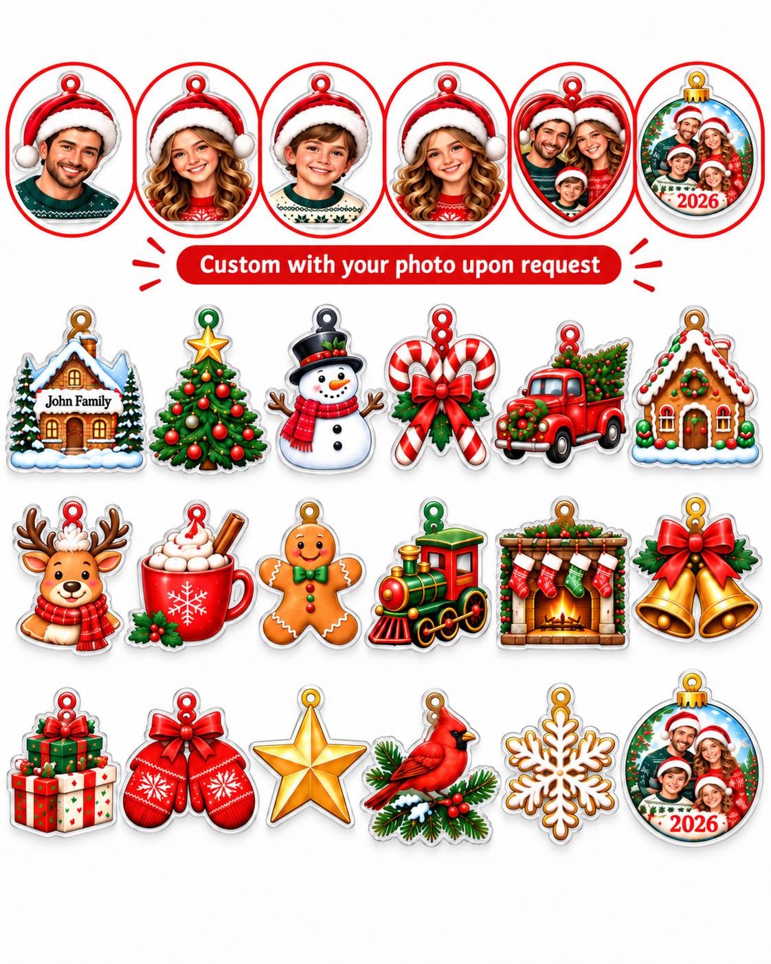 Personalized Couple Photo Wooden Advent Calendar