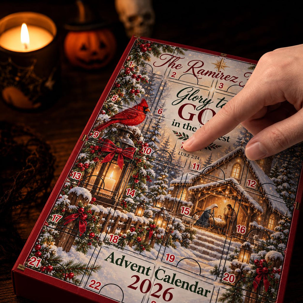 Personalized Couple Photo Wooden Advent Calendar